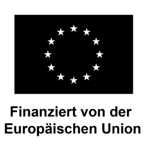 Europäische Flagge; Finanziert von der Europäischen Union